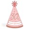Big Dot of Happiness 30th Pink Rose Gold Birthday - Cone Happy Birthday Party Hats for Adults - Set of 8 (Standard Size)